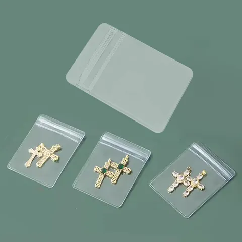 Transparent PVC Resealable Jewelry Storage Bags Clear Plastic Ziplock Bags For Necklace Ring Earring Bracelet Packaging