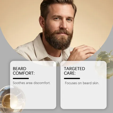 Men Beard Care Cream Moisturizing Nourishing Anti Itching Beard Balm Daily Grooming Facial Skin Care Product