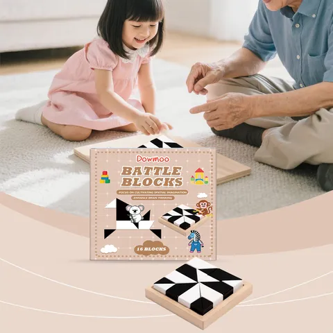 Juego de Bloques de Construcción de Rompecabezas de Pensamiento Lógico Educativo para Niños Juguete de Aprendizaje de Juego Cerebral Con Formas Geométricas y Folleto