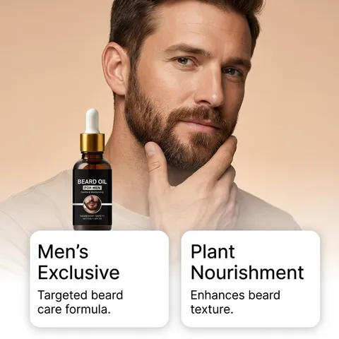 Men's Beard Care Essential Oil Gentle Moisturizing Refreshing Grooming Oil For Daily Shaving Aftercare Beard Softening And Shine