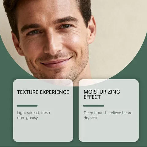 Men Beard Care Oil Facial Moisturizing Essential Oil With Argan Oil And Black Pepper Extract Daily Beard Softening Grooming