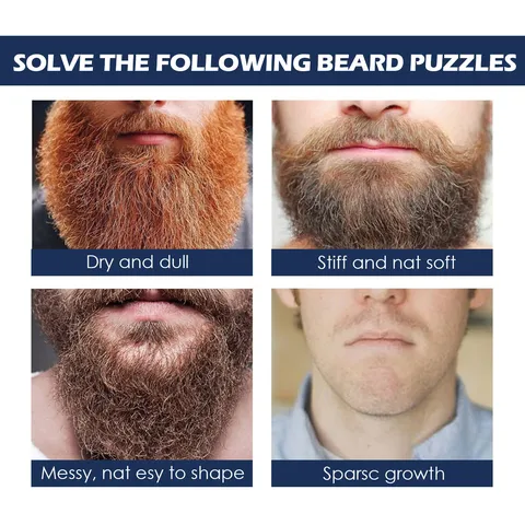 Men Beard Care Essential Oil Natural Plant Extract Nourishing Strengthening Softening Facial Hair Grooming Treatment For Men