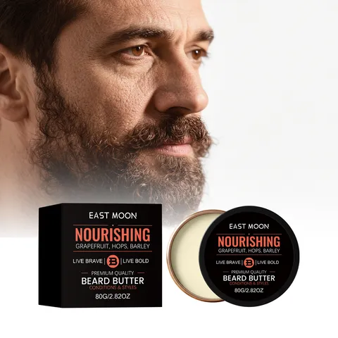 Men Beard Care Balm Moisturizing Nourishing Styling Beard Grooming Cream For Daily Beard Maintenance and Smoothing