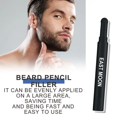 Men Beard Filling Pen Kit Waterproof Mustache Styling Pen With Brush Barber Pencil Beard Care Grooming Kit For Men