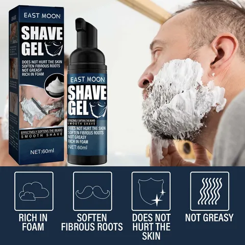 Men Shaving Foam Gentle Refreshing Cleansing Softening Beard Shaving Cream For Daily Grooming Skincare