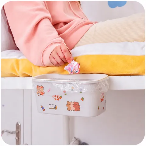 Cesta Colgante de Cabecera de Plástico Dormitorio Estudiantil Estante de Almacenamiento Caja de Almacenamiento Multiusos Organizador Para Dormitorio Hogar