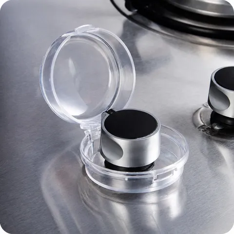 Cubierta Protectora Transparente para Perilla de Estufa de Gas Protector de Seguridad Infantil Interruptor Anti Tacto A Prueba de Polvo Accesorios de Cocina