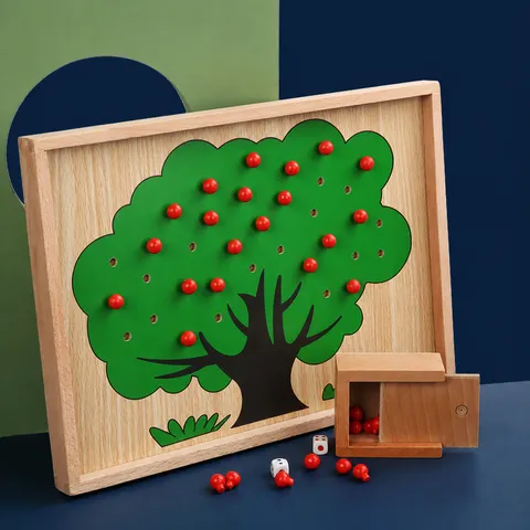 Montessori Holz Apfel Zählen Spielzeug Pädagogische Früherziehung Mathe Puzzle Brett Kinder Kleinkind Gehirnentwicklung Spiel Geschenk