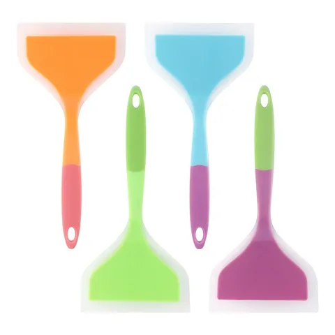 Silicone Spatula For Non Stick Cookware Heat Resistant Flexible Turner Spatula With Hanging Hole Kitchen Cooking Tool