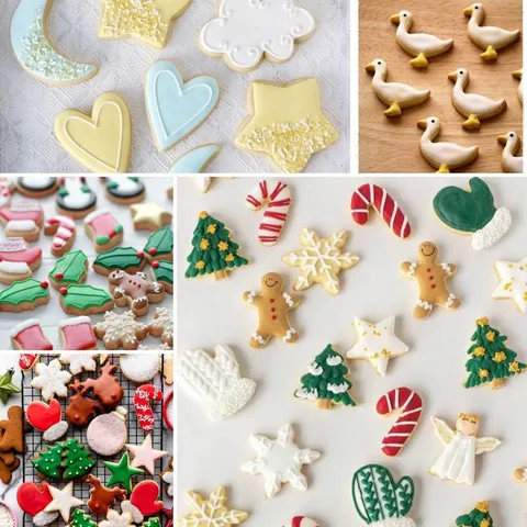 Stainless Steel Christmas Cookie Cutters Set Gingerbread Man Snowflake Tree Metal Baking Molds Biscuit Cutter Tools