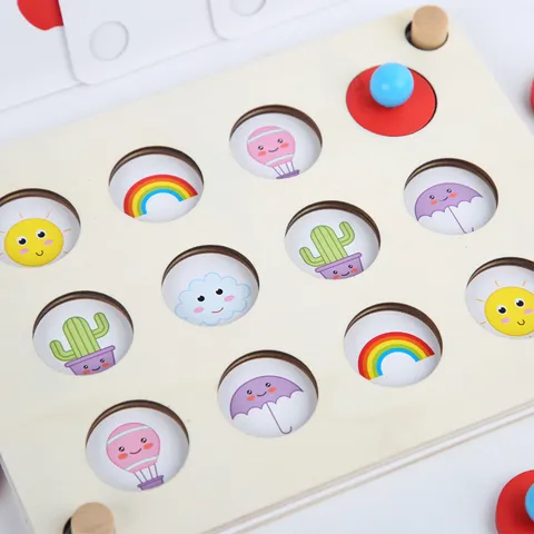 Children Wooden Memory Game Chess Educational Concentration Training Toy Interactive Board Game Gift For Kids
