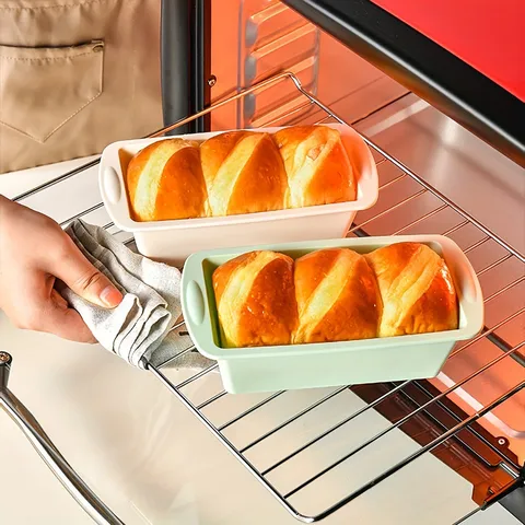 Set di Stampi da Forno in Silicone Rotondo Quadrato Toast Stampo per Torta Antiaderente Resistente al Calore Strumento da Cucina
