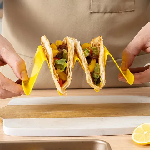 Supporto per Taco in Plastica Rastrelliera per Taco Design Ondulato Multicolore Strumento per Servizio da Cucina