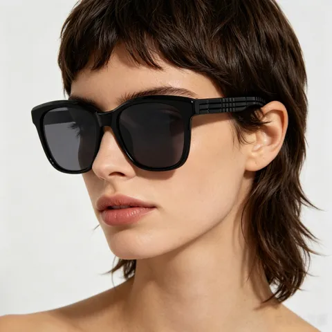 Gafas de Sol Cuadradas Retro Mujeres Hombres Protección UV400 Lentes Degradadas Montura Oversize Gafas de Sol Moda Streetwear