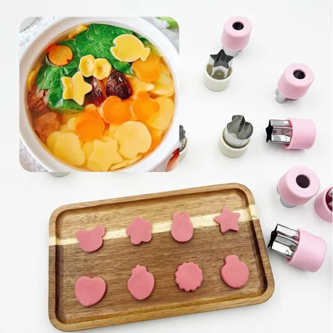 Stainless Steel Fruit Vegetable Cutter Molds Mini Cookie Cutters Baby Food Mold DIY Baking Kitchen Tools
