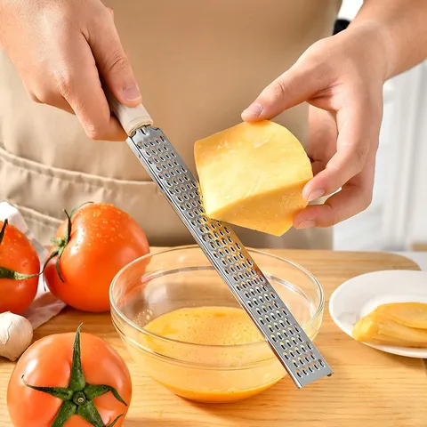 Stainless Steel Cheese Grater Kitchen Lemon Zester Vegetable Slicer Metal Cheese Grater with Handle for Cooking