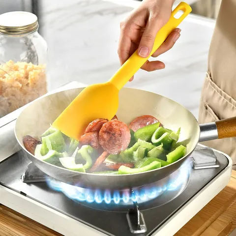Cucina Domestica Spatola in Silicone Strumento per Pasticceria Spatola per Torta alla Crema Monopezzo Raschietto Flessibile Per Cottura