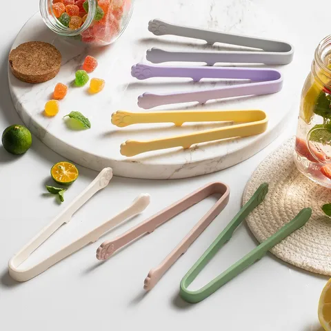 Silicone Cat Claw Food Clip Mini Ice Tong Kitchen Cute Food Snack Biscuit Tongs Non-Slip Gadget Dining Tableware