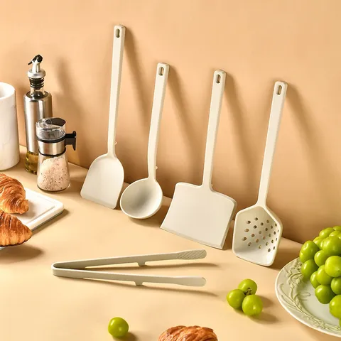 Utensili da Cucina in Silicone per la Casa Resistente al Calore Spatola Cucchiaio da Zuppa Pinza