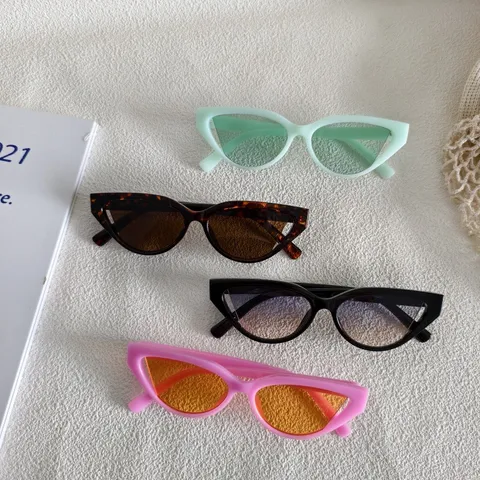 Gafas de Sol Ojo de Gato Retro para Mujer Hombre Moda Montura Pequeña Gafas de Sol UV400 Gafas de Tendencia