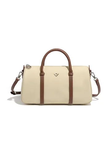 Sac Boston Classique en Nylon pour Femmes Sac à Main Color Block Sac à Bandoulière Minimaliste Sac Oreiller Sac à Main Tendance de Grande Capacité