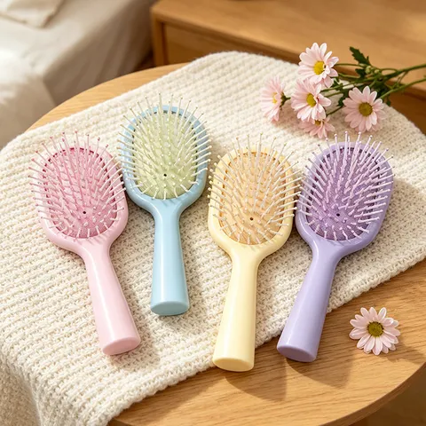 Portable Cushion Hair Brush Cute Macaron Color Hair Styling Massage Comb For Women Daily Use