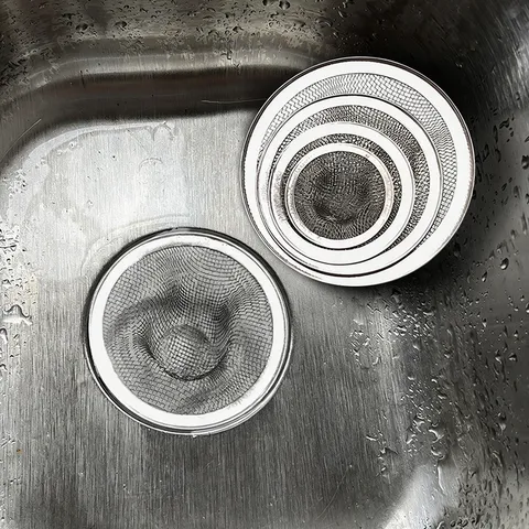 Roestvrijstalen Gootsteenzeef Haarvanger Anti-Verstopping Afvoerfilter Voor Keuken Badkamer Wastafel Metalen Filter Net