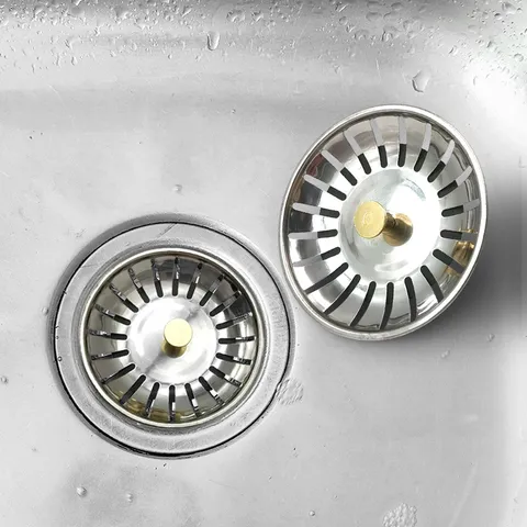 Stainless Steel Kitchen Sink Strainer Anti-Clogging Drain Filter Basket Kitchen Sink Stopper Plug Hardware Tool