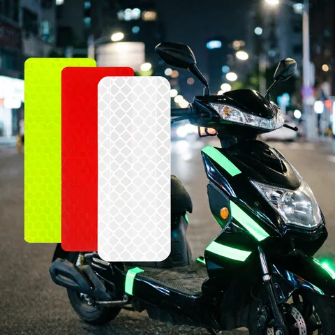 Reflective Car Stickers Motorcycle Night Warning Strip Decals High Visibility Vehicle Body Safety Warning Tape