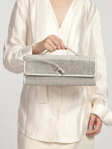 Luxus Strass Abendtasche Für Damen PU Leder Akkordeon Handtasche Schultertasche Umhängetasche Metall Verschluss Hochzeit Party Handtasche
