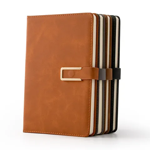 A5 Business Hardcover Notebook Minimalist Journal Office Writing Pad With Magnetic Buckle Faux Leather Cover