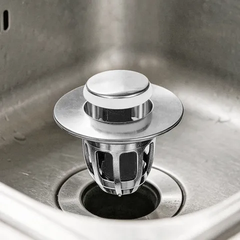 Universal Sink Drain Stopper Plastic Basin Pop Up Core Drain Filter Bathroom Sink Hair Catcher Replacement Plug