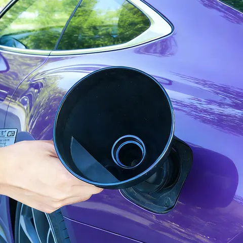 Flexible Plastic Oil Funnel With Hose Automotive Motorcycle Fuel Transfer Liquid Draining Tool Universal Pouring Spout