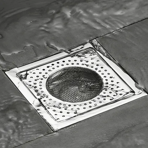Stainless Steel Square Floor Drain Cover Hair Catcher Mesh Bathroom Sewer Filter