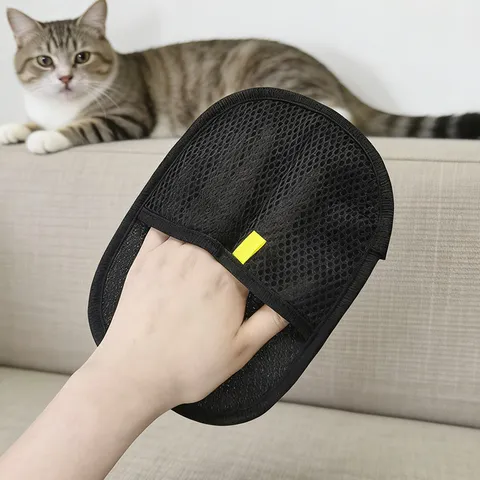 Pet Hair Removal Glove Double Sided Grooming Mitt Breathable Mesh Hair Remover Tool For Cats Dogs Pet Supplies