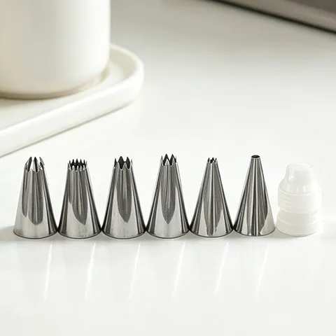 Edelstahl Spritztüllen Set Kuchen Dekorieren Konditorei Düsen Backwerkzeuge Mit Adapter Für DIY Cupcake Kekse Backen