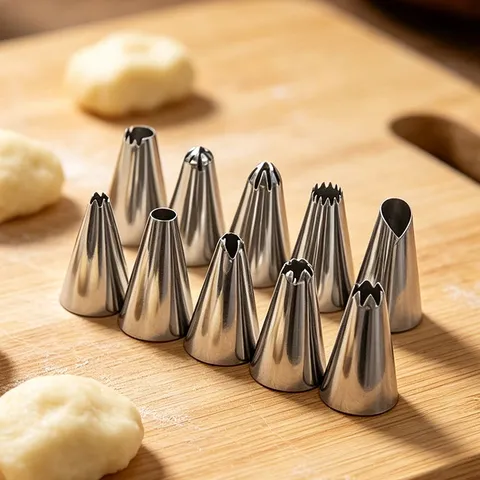 Edelstahl Spritztüllen Set Kuchen Dekorieren Konditorei Düsen Backwerkzeuge Mit Adapter Für DIY Cupcake Kekse Backen