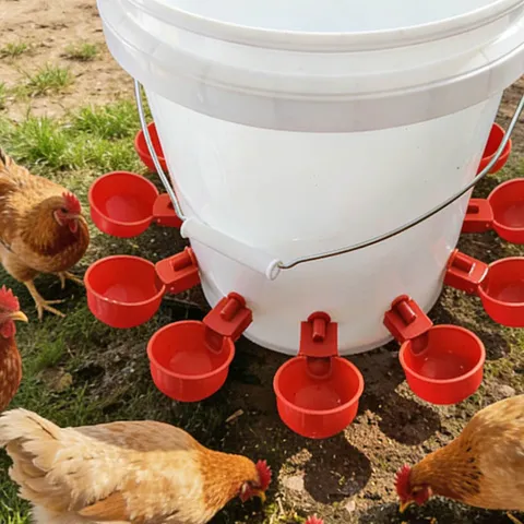 Automatic Poultry Waterer Plastic Chicken Feeder Drinking Bowl Farm Poultry Watering Equipment For Duck Goose