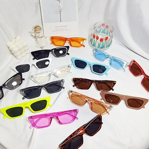 Gafas de Sol de Ojo de Gato de Moda para Hombres Mujeres Resina Gafas de Sol Personalizadas Street Beat Anti UV Eyewear Viaje Diario