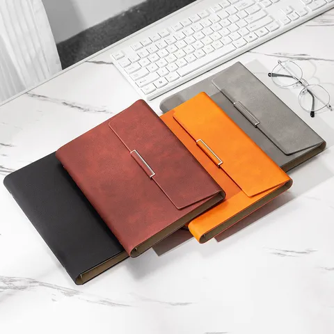 Business Loose Leaf Notebook PU Leather Journal Diary Planner With Magnetic Buckle 6 Ring Binder Office Stationery Gift