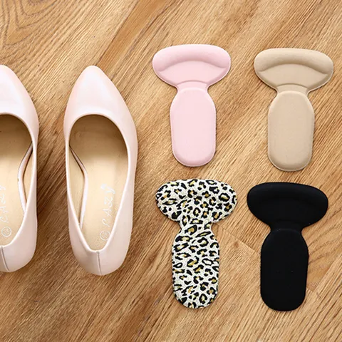 Targhetta per Tallone in Tessuto a Forma di T Antiusura Soletta Mezza Taglia Cuscino Adesivo per Calzature Casual da Donna