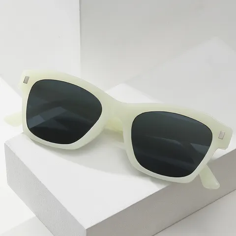 Vintage Quadratisch Reisstift Sonnenbrille Für Damen Herren Mode Dicker Rahmen UV400 Schutz Rechteckige Sonnenbrille Reise Brillen