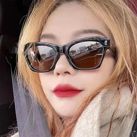Vintage Quadratisch Reisstift Sonnenbrille Für Damen Herren Mode Dicker Rahmen UV400 Schutz Rechteckige Sonnenbrille Reise Brillen