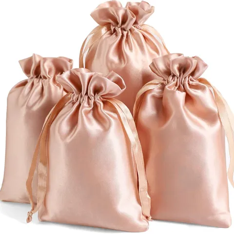 Sacchetto con Coulisse in Raso Monocolore Lungo Sacco in Stoffa Per Gioielli Regalo Cosmetici Mascherina per Occhi Borsa Antipolvere Effetto Seta