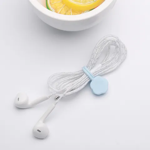 Multi-Functional Silicone Magnetic Cable Ties Reusable Cord Organizer For Earphones And Food Bags Storage