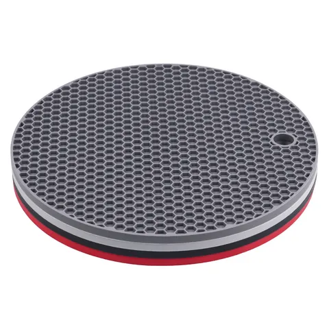 Food Grade Silicone Heat Insulation Mat Kitchen Hot Pot Bowl Trivet Honeycomb Design Non Slip Multi Hole Cooling Cup Mat