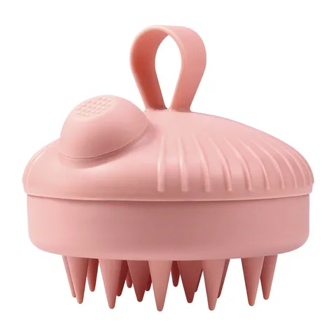Silicone Shampoo Brush Bath Brush Press Type Liquid Dispensing Scalp Massager Soft Bristle Body Cleaning Tool