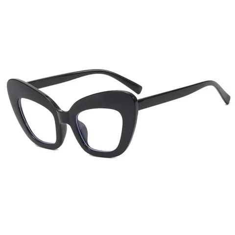Montura Grande de Gafas Ojo de Gato Anti Luz Azul Moda Plástico Carey Leopardo Gafas Ópticas para Mujeres