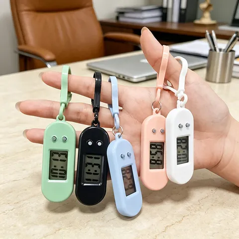 Mini Digital Hanging Watch Student Exam Timer Portable Triangle Oval Backpack Keyring Electronic Clock For School Home Office
