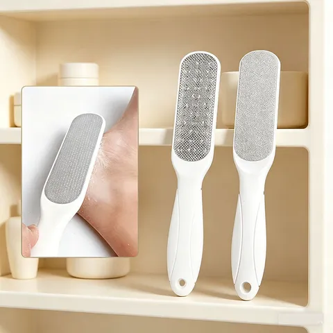 Household Double Sided Foot File Dead Skin Remover Callus Remover Plastic Handle Foot Care Tool Pedicure Tool